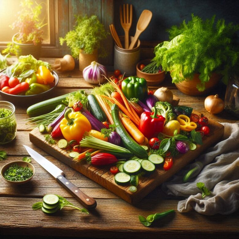 Soobras de vegetais na cozinha